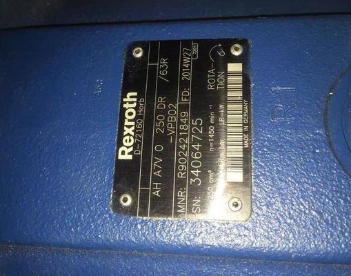 Veranderlijke Pomp A7VO250DR Type van de R902421849aha7vo250dr/63r-vpb02 Rexroth de Aszuiger