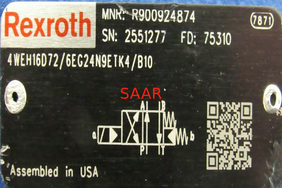 R900924874 4 WEH 16 D 7 B.V. 24N9ETK4/B10 X/6 4 WEH 16 Richting de Spoelklep 72/6 van D B.V. 24N9ETK4/B10 met Elektrohydraulische Aandrijving