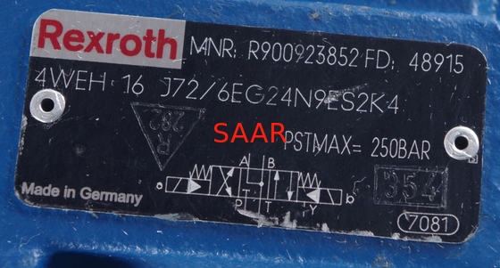 Rexroth R900923852 4 WEH 16 J B.V. 24N9ES2K4 70/6 4 WEH 16 J 7 B.V. de Proefoperated directional spool Klep X/6 van 24N9ES2K4