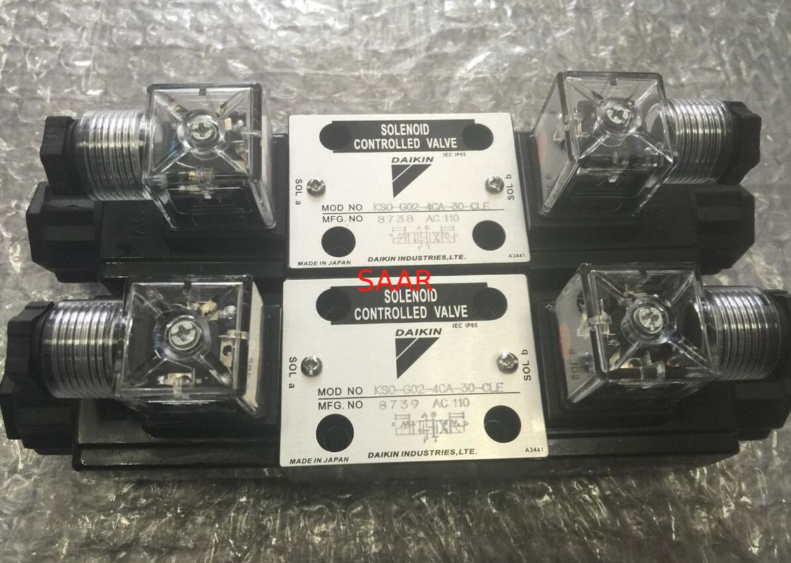 KSO-G02-2A-2TD-30, KSO-G02-3BA-30 Industriële Hydraulische Klep Daikin KSO-G02 Serie Solenoïde Bedieningsklep
