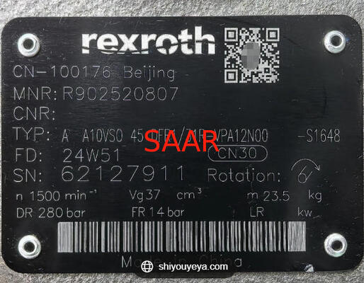 R902520807, AA10VS045DFR1/31R-VPA12N00-S1648 Rexroth A10VSO-serie Axial Piston Variable Pump